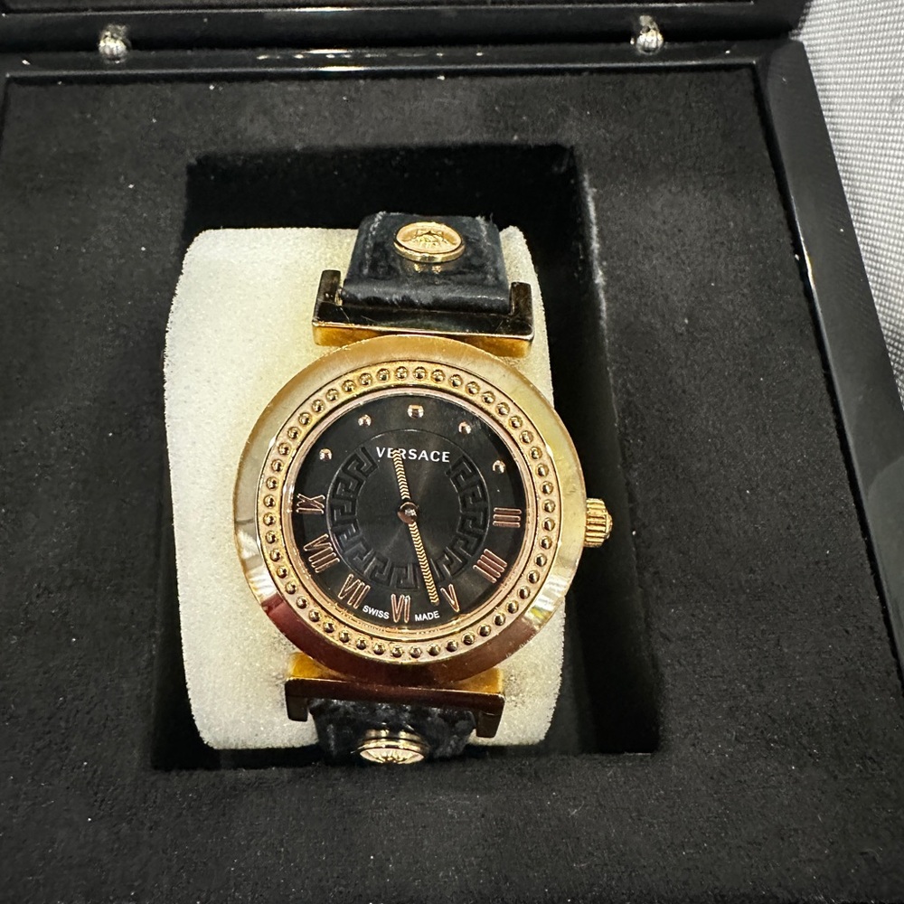 Versace Black and Gold Women's Watch